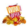 Autumn sale banner. Discount template Royalty Free Stock Photo