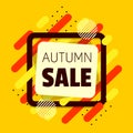 Autumn Sale banner. Shapes.