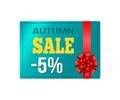 Autumn Sale -5 Card Sample on Vector Illustration