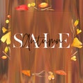 Autumn Colors Watercolor Sale Card