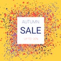Autumn sale design. Splash of bright fall colors, without banal tree leaves Royalty Free Stock Photo