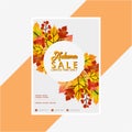 Autumn sale flyer design. Promotional autumn sale brochure design