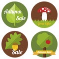 Autumn sale labels Royalty Free Stock Photo