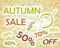 Autumn sale leaves background