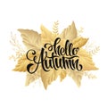 Autumn sale lettering poster, discount, card