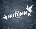 Autumn sale retro poster