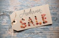 Autumn sale shopping label