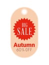 autumn sale tag icon