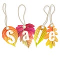 Autumn sale tags. EPS 10 Royalty Free Stock Photo