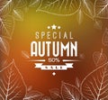 Autumn sale vector background