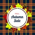 Autumn sale Vector template