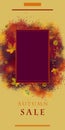 Autumn Sale Vertical Template in Spice Colors. Royalty Free Stock Photo