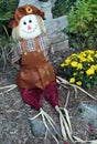 Autumn Scarecrow in the Garden Royalty Free Stock Photo