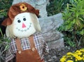 Autumn Scarecrow in the Garden Royalty Free Stock Photo