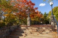 An autumn scene at a city park in Frederick, Maryland. Royalty Free Stock Photo