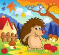 Autumn Scene With Hedgehog 1