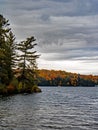 Autumn Scene On Lake Rosseau Royalty Free Stock Photo