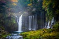 Autumn scene of Shiraito waterfall Royalty Free Stock Photo