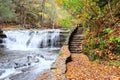 Autumn scene of waterfalls