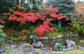 Autumn scenery of a beautiful Japanese garden in Katsura Imperial Villa