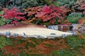 Autumn scenery of beautiful Sento Imperial Palace Royal Villa Park in Kyoto Royalty Free Stock Photo