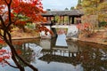 Autumn scenery of beautiful Shugaku-in Imperial Villa Shugakuin Rikyu Royalty Free Stock Photo