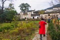 Autumn scenery of hongcun village, yixian county, huangshan, anhui. Royalty Free Stock Photo