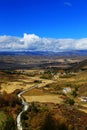 The autumn scenery on the road to Qinghai Tibet Plateau Royalty Free Stock Photo