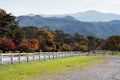 Autumn scenery at Seisenryo, historic hotel and retreat center in Yatsugatake mountains Royalty Free Stock Photo