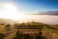 Autumn scenery up early with fog in Zagorochoria, Epirus Greece