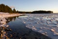 Autumn scenery of the White Sea, Russia Royalty Free Stock Photo