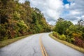 Autumn scenic drive along blue ridge parkway Royalty Free Stock Photo
