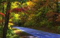 Autumn Scenic Drive along The Blue Ridge Parkway in North Carolina Royalty Free Stock Photo
