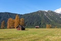 Autumn scenic view from Mieming Plateau (Austria, Tyrol) Royalty Free Stock Photo