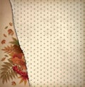 Autumn scrap background in vintage style