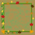 Autumn scrapbook frame