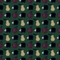 Autumn seamless hedgehog and pears and apples pattern for fabrics and packaging and gifts and kids