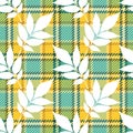 Autumn seamless pattern of ash leaves