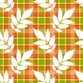 Autumn seamless pattern of ash leaves