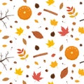 Autumn seamless pattern Royalty Free Stock Photo