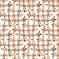 Autumn seamless pattern. Minimalistic background design. Vector checkered pattern. Modern wrapping or textile plaid design