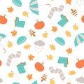 Autumn seamless pattern rainy season