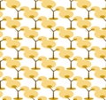 Autumn seamless pattern with trees on white background. autumn greeting cards wallpaper. Royalty Free Stock Photo