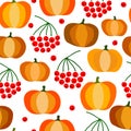 Autumn seamless pumpkin pattern
