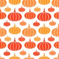 Autumn seamless pumpkin pattern