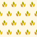 Autumn seamless stylized leaf pattern