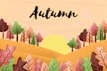 Autumn season background with fall scenery