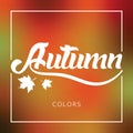 Autumn season greeting vector banner / poster