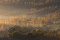 Autumn season in Gupis valley in a morning sunrise, Gilgit Baltistan, North Pakistan Royalty Free Stock Photo