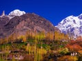 Autumn season in Hunza Valley, Pakistan Royalty Free Stock Photo